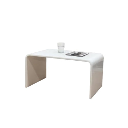 Acrylic 24" Desk-Multipurpose Modern Furniture for Use as Lap desks,Side/End Table in Living Rooms, Bedrooms and Offices,14" D x 24" W x 12" H (White) - size: White