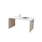Acrylic 24" Desk-Multipurpose Modern Furniture for Use as Lap desks,Side/End Table in Living Rooms, Bedrooms and Offices,14" D x 24" W x 12" H (White) - size: White