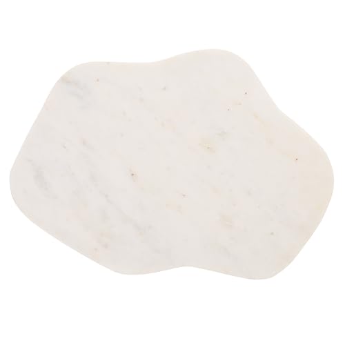 SAFAVIEH Home Collection – Kanon Bordeaux Base & White Marble Top Accent Table, Sculptural Modern Design, Fully Assembled (ACC3235B) - color: White/Bordeaux