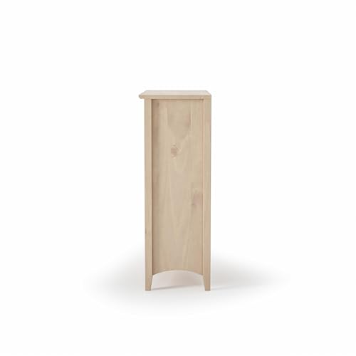 Camaflexi Shaker Style 3 Shelf Bookcase/Solid Wood / 36" High/Adjustable Shelving/Closed Back/Display Bookshelf for Living Room, Bedroom, Home and Office, Light Oak - color: Light Oak, size: 36"