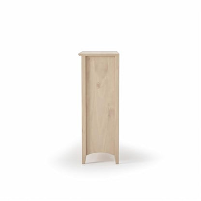 Camaflexi Shaker Style 3 Shelf Bookcase/Solid Wood / 36" High/Adjustable Shelving/Closed Back/Display Bookshelf for Living Room, Bedroom, Home and Office, Light Oak - color: Light Oak, size: 36"