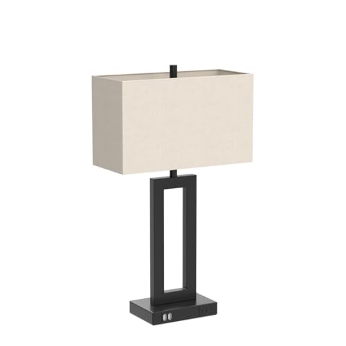Set of 2 Touch Control Table Lamp with 2 USB Ports, 3-Way Dimmable Modern Nightstand Lamp Sets Bedside Touch Desk Lamp with Fabric Cream Shade For Bedroom Table Living Room Reading, Included Bulbs | 3 Way Dimmable, Touch Control, Fabric Cream Shade, E26 B