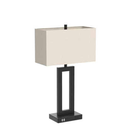 Set of 2 Touch Control Table Lamp with 2 USB Ports, 3-Way Dimmable Modern Nightstand Lamp Sets Bedside Touch Desk Lamp with Fabric Cream Shade For Bedroom Table Living Room Reading, Included Bulbs | 3 Way Dimmable, Touch Control, Fabric Cream Shade, E26 B