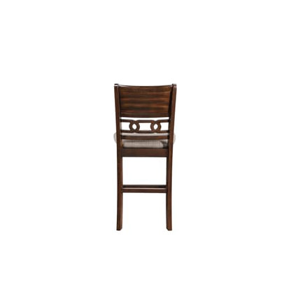 New Classic Furniture Gia Counter Dining Chair (Set of Four), Light Brown Fabric Upholstered Seat & Back Rest, Cherry Brown - color: Cherry, size: Set of 4, style: Counter Chair
