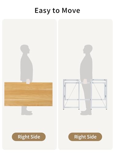 Modern Folding Desk Writing Computer Desk, Beige, 31.5 inch - color: Beige, size: 31.5 inch