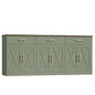 HOSTACK 71" W Kitchen Sideboard Buffet Cabinet with Storage, Green/Brown | Farmhouse Coffee Bar Cabinet with Wide Drawers, Large Buffet Table with Shelves, Long Kitchen Storage Cabinet for Dining Room - color: Green/Brown