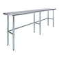 18 in. x 96 in. Open Base Stainless Steel Work Table | Residential & Commercial | Food Prep | Heavy Duty Utility Work Station | NSF - size: 96 in. Length x 18 in. Width