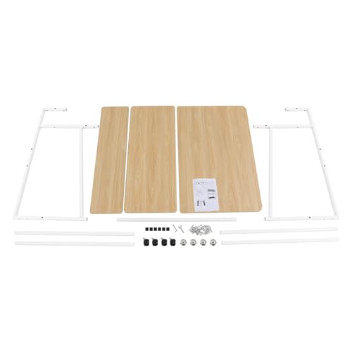 3 Tiers Rolling Computer Desk, 31.5 Inch Home Office Desk with 4 Wheels & 4 Foot Pads, Mobile Small Computer Desk, Student Study Table for Small Space Bedroom (White+Log Color) - color: White+log Color
