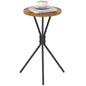 TUTOTAK Small Round End Table, Mini Side Table, Drink Table, Pedestal Table | for Small Spaces, Accent Nightstand, livingroom, Bedroom, Brown TB01BB098 - color: Brown, size: 1 Pack, style: Triangle