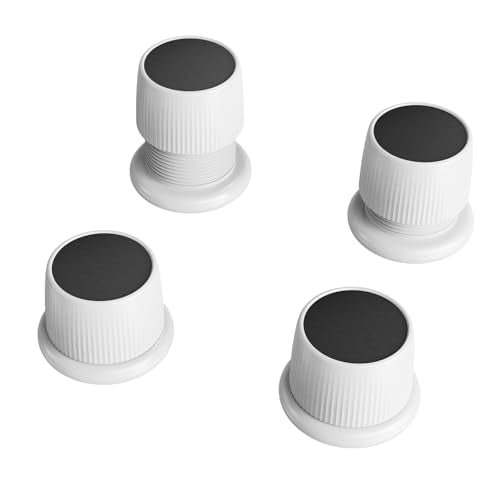Microwave Risers - Adjustable Height (1.6in-2.6in) Microwave Oven Feet, 4-Pack Non-Slip Microwave Cooling Stand for Small Appliances (Microwave, Air Fryer) & Furniture (Sofa, Table) White - color: White