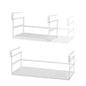 Under Shelf Storage Basket, 2-Pack Under Cabinet Shelf Organizer | Expandable Hanging Basket Holds 35 lbs Add-On Kitchen Pantry Cupboard Counter Laundry 10.04-16.81" W x 7.2" D x 5.12"H - size: 10.04-16.81" W × 7.2" D × 5.12"H