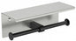 FORIOUS Toilet Paper Holder with Shelf, Commercial Toilet Paper Dispensers | Stainless Steel & Black | Wall Mount Bathroom Tissue Holder | SUS304 Stainless Steel Rustproof | Double Tissue Roll Holder - color: Stainless Steel & Matte Black