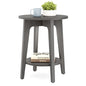 VASAGLE MAEZO Collection - Side Table, 2-Tier Small Round End Table, Nightstand with Tapered Legs, Curved Transitions, for Small Spaces, Living Room, Bedroom, Smoky Gray ULET283T68 - color: Smoky Gray, size: 1 pack