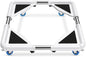 SPACECARE Mini Fridge Stand Mobile Roller, Adjustable Furniture Dolly with 4 Locking Wheels, Heavy Duty Washing Machine Base, Universal Appliance Pedestal for Dryer and Refrigerator- White - color: White