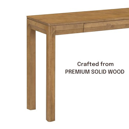 NTC Flow 47-Inch Console Table, Modern Solid Wood Entryway Table with Hidden Drawer, Waterproof & Heat Resistant, Narrow Table for Hallway, Living Room & Foyer, Teak Look - color: Teak Look, size: 47 Inch, style: Console