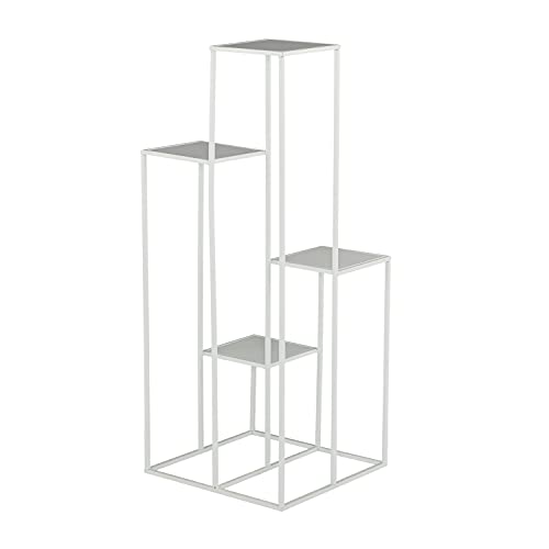 Deco 79 080111 Plantstand, White - color: White, size: 16" x 16" x 40"