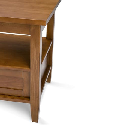 SIMPLIHOME Warm Shaker Solid Wood 20 inch Wide Rectangle Transitional End Side Table in Light Golden Brown for the Living Room and Bedroom - color: Light Golden Brown, size: 20 inch, style: End Table