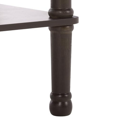 SAFAVIEH Furniture - Tinsley Rectangle Console Table - Dark Chocolate - Solid Wood - Farmhouse Turned-Leg Design - Ideal for Entryway, Living Room, Hallway, 28" W x 11.75" D x 28" H (CNS5724D) - color: Dark Chocolate