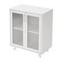 Panana Kitchen Buffet Server Table Accent Sideboard Cupboard Server Buffet Console Table with Doors Cabinet (27inch, White) - color: White, size: 27inch
