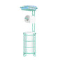 Toilet Paper Roll Holder Stand Nautical Bathroom Tissue Dispenser with Shelf for Larger Rolls-Mint - color: E-mint