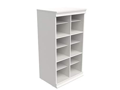 ClosetMaid Modular Storage Shelf Unit with 12 Adjustable Shelves & Dividers, White - color: White