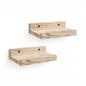Z metnal Mini Floating Shelves, Small Natural Wooden Display Wall Shelf for Bedroom Living Room Entryway, Light Brown, 8 inch - color: Light Brown, size: 8 Inch