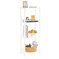Fultyle Bookshelf, 4-Tier Bookcase with Open Shelves, Modern Book Shelf for Small Spaces, Bedroom, Living Room and Office with Solid Wood Legs (White) - color: White