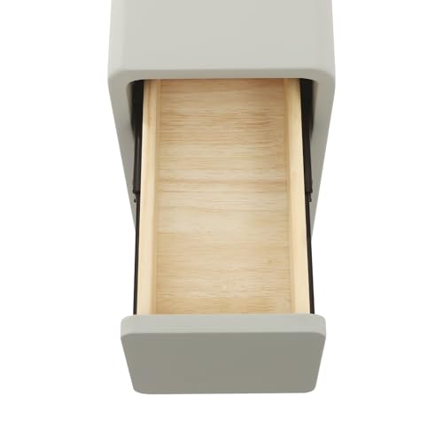 Narrow Nightstand with Drawers, Floor Standing Small Bedside Tables Skinny Nightstand Narrow Side Table Slim End Table for Bedrooms, Living Rooms, Hallways, Study Rooms, Offices Light Grey - color: Light Grey