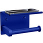 Toilet Paper Holder with Shelf Wall Mounted Toilet Paper Roll Dispenser | Heavy Duty Stainless Steel Klein Blue - color: H-klein Blue