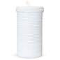 Toilet Paper Holder Handmade – Woven Cotton Toilet Paper Stand & Storage Basket with Lid, Freestanding Organizer for Bathroom, Fits 3 Mega Rolls Gradient Brown 14'' x 7'' - color: White