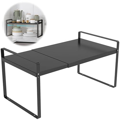 Expandable Cabinet Shelf Organizer Rack，Kitchen Cabinet Shelves 11 Inch Deep，Adjustable Storage Shelves，Pantry Shelf(1 Pack) - color: 11" Wide ( 1 Pack)