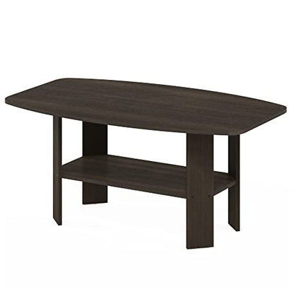 Furinno Simple Design Coffee Table, Dark Brown - color: Dark Brown, size: Coffee Table