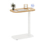 FLEXISPOT Adjustable C Table, Mobile Snack Side End Table Sofa Couch Bedside Table Laptop Cart TV Tray Night Stand Small Space Side Table(23.6" W x 13.8" D,Maple) - color: Maple, size: 24x14
