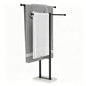 Free Standing Towel Racks Matte Black 2-Tier Towel Holder for Bathroom Floor Stand with Heavy Marble Base Thicken Steady Design Stainless Steel