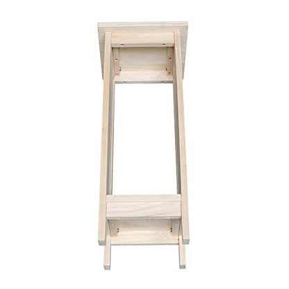 International Concepts Mission Plant Stand, 30-Inch High, Solid Parawood, Unfinished - size: 30 Inch