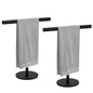 2 pcs T-Shape Towel Holder, T-Shape Freestanding Countertop Towel Rack, Towel Bar for Bathroom Kitchen (Black) - color: Black-2pcs