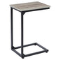 AMHANCIBLE C Shaped End Table, Slide Under Couch Table for Sofa, TV Tray Snack Table, Small Side Table for Small Space, Living Room, Grey HET02CGY-1 - color: Grey