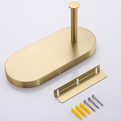 RANDOM Brushed Gold Toilet Paper Holder with Shelf SUS 304 Stainless Steel Bathroom Accessories Tissue Holder Roll Dispenser Storage Wall Mounted.93088BG - color: A-brushed Gold