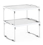 ums Kitchen Shelves Cabinet Organizer, Stackable Freezer Rack, Cupboard Box Organizer, Shelf Riser, Usable Storage Rack for Spice, Fridge Shelf Riser, (12x11 inch), Pack of 2