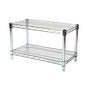 Shelving Inc. 12" d x 36" w Chrome Wire Shelving with 2 Tier Shelves, Weight Capacity 800lbs Per Shelf - size: 12"d x 36"w x 14"h