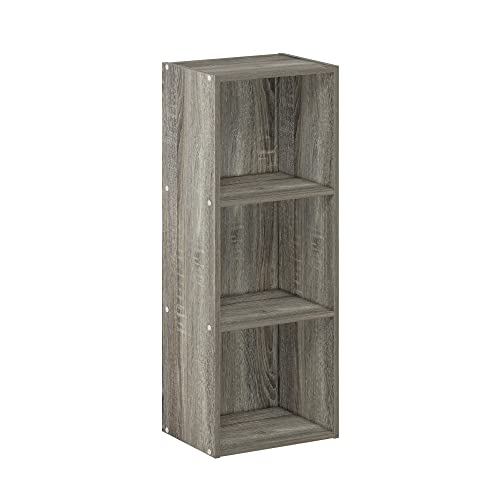 Furinno Pasir 3-Tier No Tool Assembly Open Shelf Bookcase, French Oak - color: French Oak, size: 3-Tier Cube No Tool