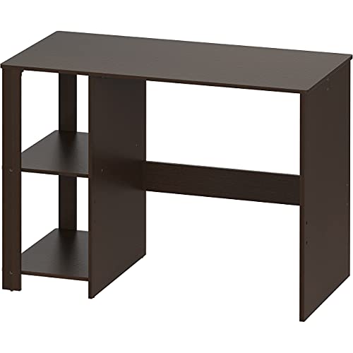SHW 38-Inch Home Office Computer Desk with Shelves, Espresso - color: Espresso