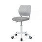 Costzon Kids Desk Chair, Armless Height Adjustable Kids Computer Chair w/Elastic Sponge Filling, Ergonomic Backrest & Stable 5-Point Wheels, Children Rolling Swivel Chair for Studyroom (Gray) - color: Grey