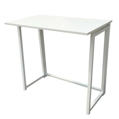 Folding Small Desk - Versatile Laptop Study Writing Table - White - Space-Saving Design - Perfect for Home Office