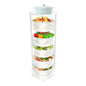 5-Tier Adjustable Kitchen Storage Rack,5 Layer Rotating Vegetable Organizer with Lockable Casters,Multi-Layers Rotatable Baskets for Kitchen Bathroom Living Room,White - size: 5-Tier
