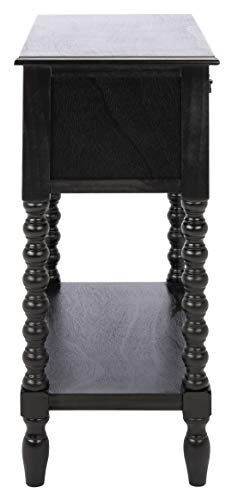 SAFAVIEH Furniture - Athena 3-Drawer Console Table - Black - Solid Wood - Farmhouse Classic Design - Ideal for Entryway, Living Room, Hallway, 23.5" W x 13" D x 29.5" H (CNS5703B) - color: Black