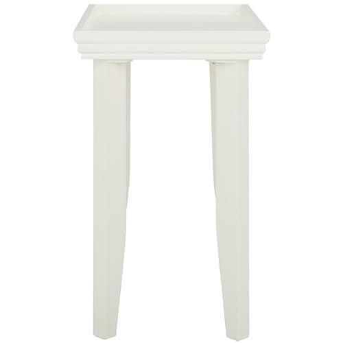 SAFAVIEH Home Collection – Naios White Accent Table, Modern Rectangular Side Table with Curved Legs, Minimalist Design (ACC9713B) - color: Ivory
