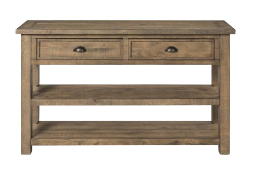 Martin Svensson Home Monterey Solid Wood Sofa Console Table - Reclaimed Natural Finish - Modern Farmhouse - Entryway Table with Two Spacious Drawers - color: Reclaimed Natural