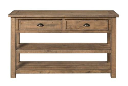Martin Svensson Home Monterey Solid Wood Sofa Console Table - Reclaimed Natural Finish - Modern Farmhouse - Entryway Table with Two Spacious Drawers - color: Reclaimed Natural