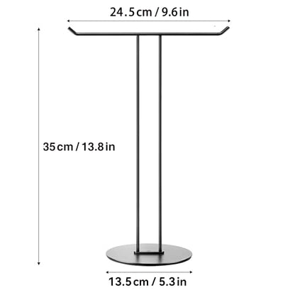 T-Shaped Hand Towel Holder Stand – Countertop Stainless Steel Towel Rack with Non-Slip Base for Bathroom, Kitchen, Vanity, Matte Black